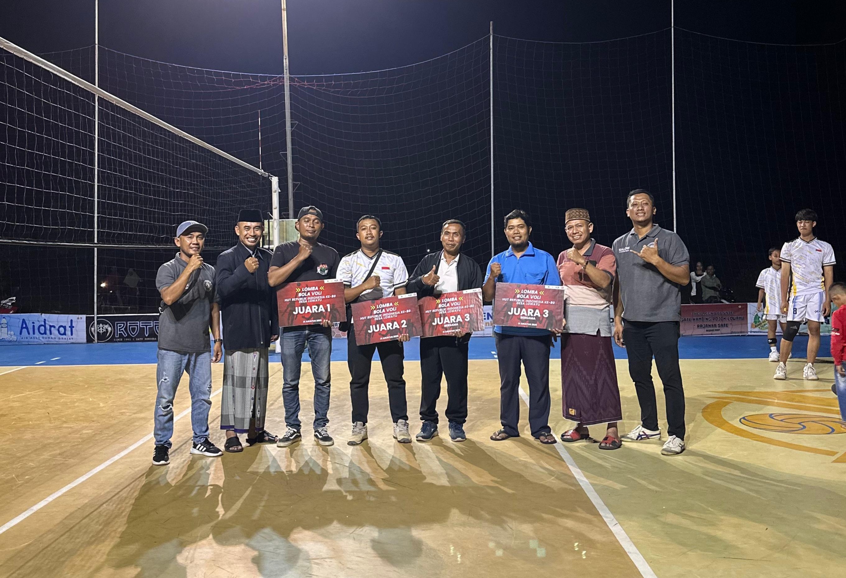 Pemenang Lomba Volly Ball dalam Rangka HUT RI ke-80 Desa Lowayu